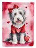 Bearded Collie My Valentine Garden Flag Mailbox Flag Decorative Yard Flag Banner Outside Patio Artwork Yard Flower Beds, Garden Size, Multicolor