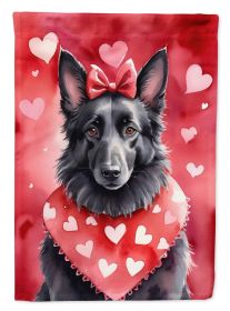 Belgian Sheepdog My Valentine Garden Flag Mailbox Flag Decorative Yard Flag Banner Outside Patio Artwork Yard Flower Beds, Garden Size, Multicolor (Default: Default)