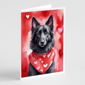 Belgian Sheepdog My Valentine Greeting Cards Pack of 8 Blank Cards with Envelopes Whimsical A7 Size 5x7 Blank Note Cards (Default: Default)