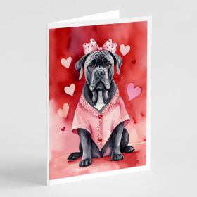 Cane Corso My Valentine Greeting Cards Pack of 8 Blank Cards with Envelopes Whimsical A7 Size 5x7 Blank Note Cards (Default: Default)