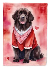 Newfoundland My Valentine House Flag Large Porch Sleeve Pole Decorative Outside Yard Banner Artwork Wall Hanging, Polyester, House Size, Multicolor (Default: Default)