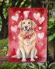 Golden Retriever My Valentine Garden Flag Mailbox Flag Decorative Yard Flag Banner Outside Patio Artwork Yard Flower Beds, Garden Size, Multicolor