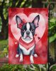 Boston Terrier My Valentine Garden Flag Mailbox Flag Decorative Yard Flag Banner Outside Patio Artwork Yard Flower Beds, Garden Size, Multicolor