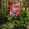 Tibetan Spaniel My Valentine Garden Flag Mailbox Flag Decorative Yard Flag Banner Outside Patio Artwork Yard Flower Beds, Garden Size, Multicolor