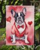 French Bulldog My Valentine Garden Flag Mailbox Flag Decorative Yard Flag Banner Outside Patio Artwork Yard Flower Beds, Garden Size, Multicolor