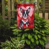 Boston Terrier My Valentine Garden Flag Mailbox Flag Decorative Yard Flag Banner Outside Patio Artwork Yard Flower Beds, Garden Size, Multicolor