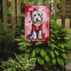 Bearded Collie My Valentine Garden Flag Mailbox Flag Decorative Yard Flag Banner Outside Patio Artwork Yard Flower Beds, Garden Size, Multicolor