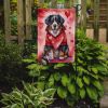 Bernese Mountain Dog My Valentine Garden Flag Mailbox Flag Decorative Yard Flag Banner Outside Patio Artwork Yard Flower Beds, Garden Size, Multicolor