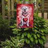 American Bulldog My Valentine Garden Flag Mailbox Flag Decorative Yard Flag Banner Outside Patio Artwork Yard Flower Beds, Garden Size, Multicolor