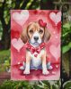 Beagle My Valentine Garden Flag Mailbox Flag Decorative Yard Flag Banner Outside Patio Artwork Yard Flower Beds, Garden Size, Multicolor