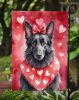 Belgian Sheepdog My Valentine Garden Flag Mailbox Flag Decorative Yard Flag Banner Outside Patio Artwork Yard Flower Beds, Garden Size, Multicolor