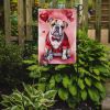 English Bulldog My Valentine Garden Flag Mailbox Flag Decorative Yard Flag Banner Outside Patio Artwork Yard Flower Beds, Garden Size, Multicolor