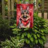 German Shepherd My Valentine Garden Flag Mailbox Flag Decorative Yard Flag Banner Outside Patio Artwork Yard Flower Beds, Garden Size, Multicolor