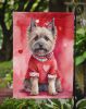 Cairn Terrier My Valentine Garden Flag Mailbox Flag Decorative Yard Flag Banner Outside Patio Artwork Yard Flower Beds, Garden Size, Multicolor